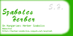 szabolcs herber business card